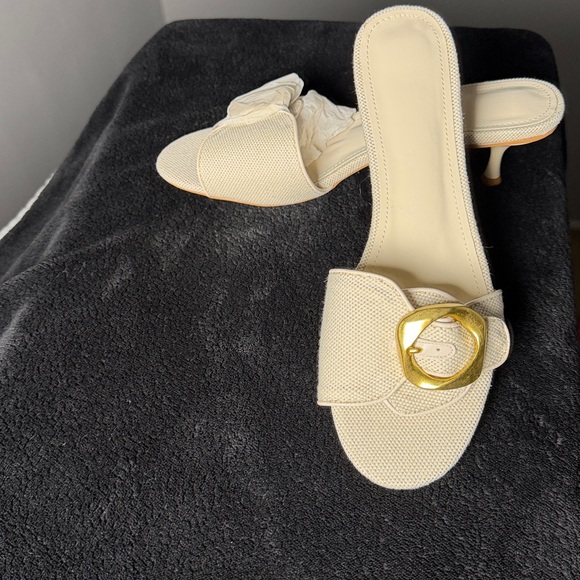 New-Buckle Slide Heeled Sandals for Women with 2.25 Inch Stiletto Heel - Picture 5 of 7